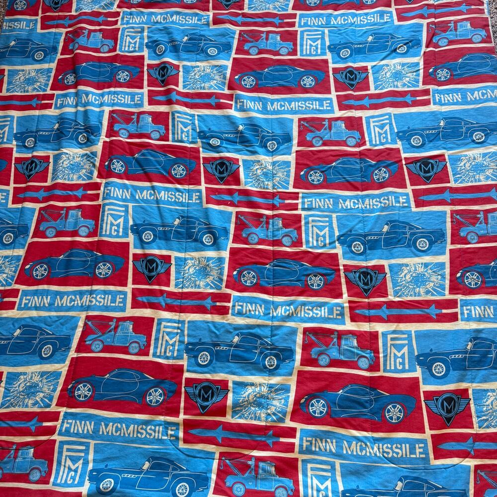 Cars 2 Kids Lightweight Comforter Finn McMissile DoubleSided McQueen Mater 80x62